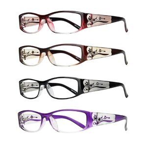 EYEBOGO Kaylee 4-Pack Stylish Designer Reading Glasses for Women